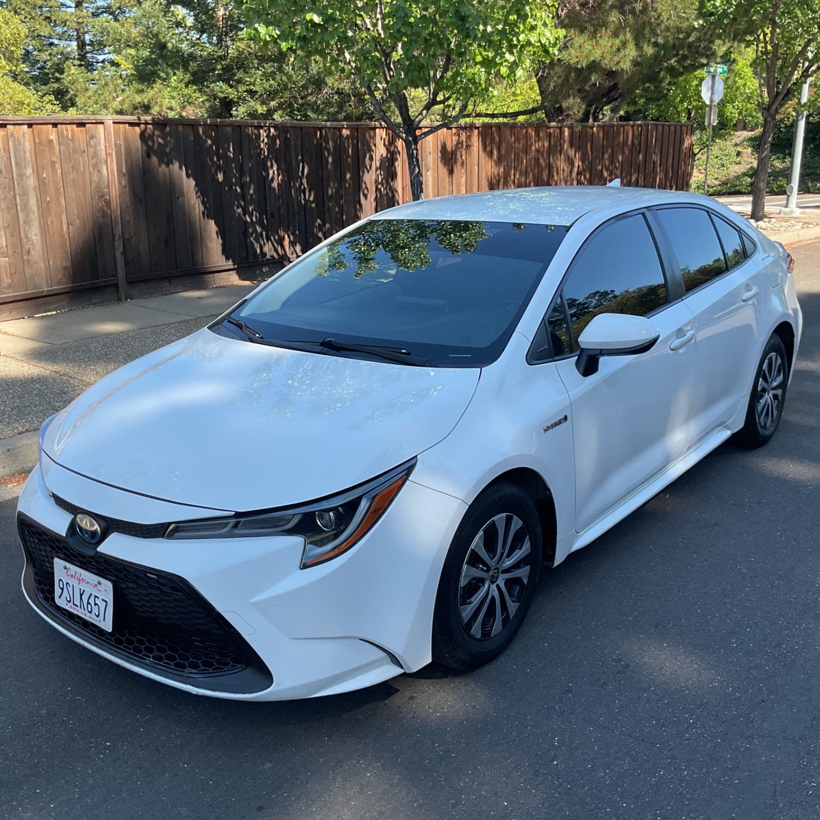 2020 Toyota Corolla Hybrid, white, for sale at United Flex Auto Sales in Pleasant Hill, CA