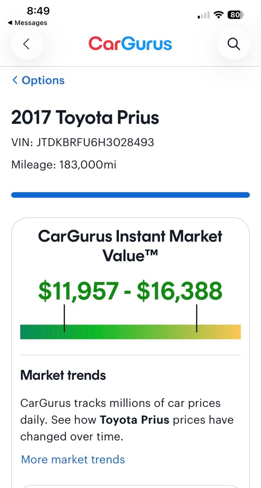 2017 Toyota Prius, photo 20 of 20, at United Flex Auto Sales in Pleasant Hill, CA