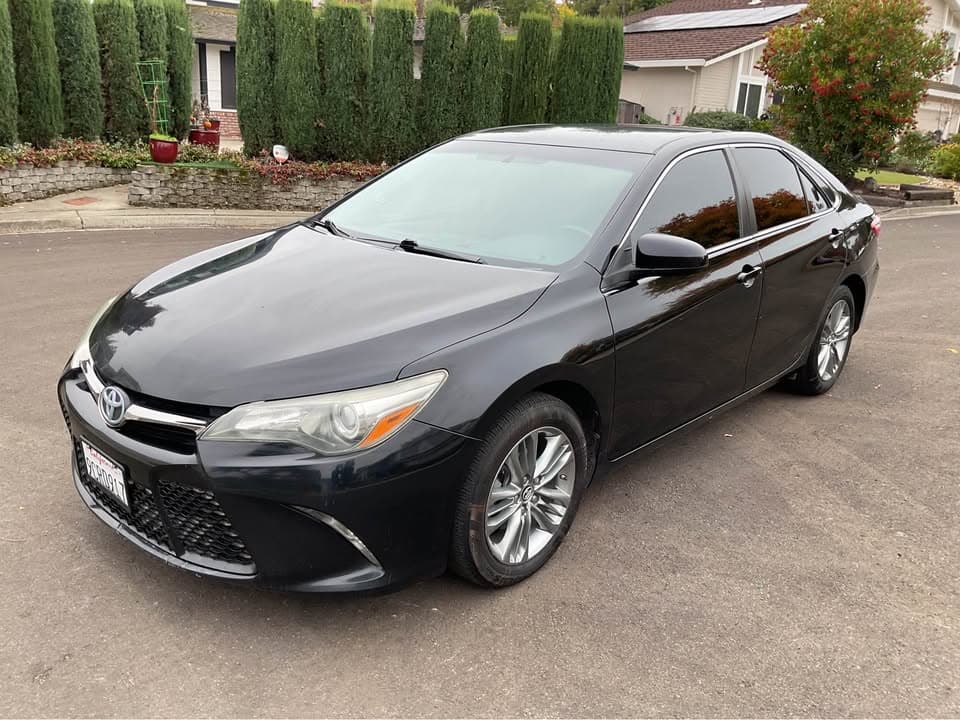 2015 Toyota Camry SE, black, for sale at United Flex Auto Sales in Pleasant Hill, CA