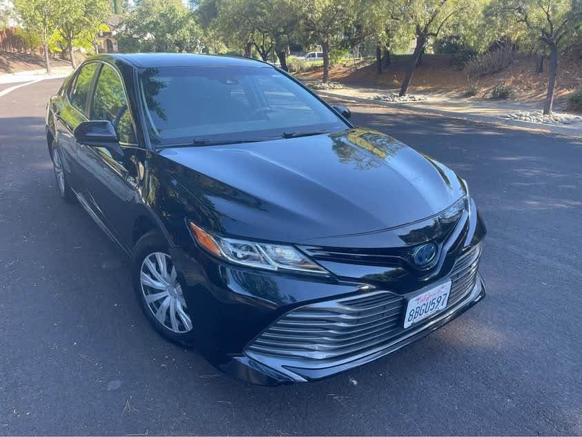 2018 Toyota Camry Hybrid LE, black, for sale at United Flex Auto Sales in Pleasant Hill, CA